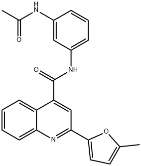 N-(3-acetamidophenyl)-2-(5-methylfuran-2-yl)quinoline-4-carboxamide Struktur