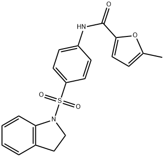 N-[4-(2,3-dihydroindol-1-ylsulfonyl)phenyl]-5-methylfuran-2-carboxamide Structure