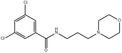 3,5-dichloro-N-(3-morpholin-4-ylpropyl)benzamide Struktur