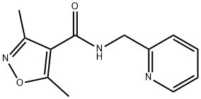 3,5-dimethyl-N-(pyridin-2-ylmethyl)-1,2-oxazole-4-carboxamide Struktur