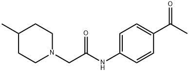 N-(4-acetylphenyl)-2-(4-methylpiperidin-1-yl)acetamide Struktur