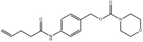 [4-(pent-4-enoylamino)phenyl]methyl morpholine-4-carboxylate Struktur