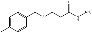 3-[(4-methylphenyl)methylsulfanyl]propanehydrazide Struktur