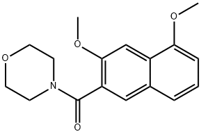 (3,5-dimethoxynaphthalen-2-yl)-morpholin-4-ylmethanone Struktur