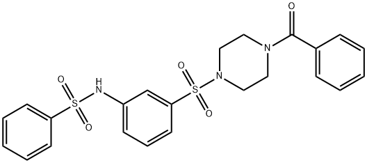 N-[3-(4-benzoylpiperazin-1-yl)sulfonylphenyl]benzenesulfonamide Struktur