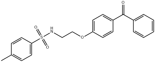 N-[2-(4-benzoylphenoxy)ethyl]-4-methylbenzenesulfonamide Struktur