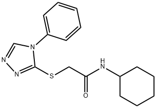 N-cyclohexyl-2-[(4-phenyl-1,2,4-triazol-3-yl)sulfanyl]acetamide Struktur