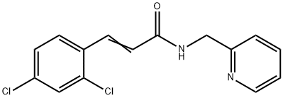 (E)-3-(2,4-dichlorophenyl)-N-(pyridin-2-ylmethyl)prop-2-enamide Struktur