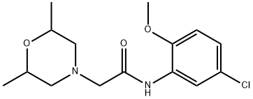 N-(5-chloro-2-methoxyphenyl)-2-(2,6-dimethylmorpholin-4-yl)acetamide Struktur