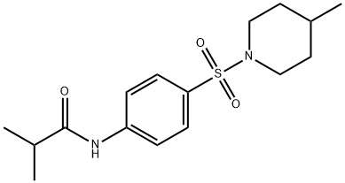 2-methyl-N-[4-(4-methylpiperidin-1-yl)sulfonylphenyl]propanamide Struktur