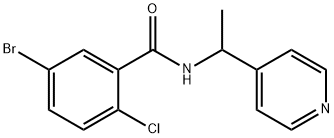 5-bromo-2-chloro-N-(1-pyridin-4-ylethyl)benzamide Structure