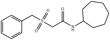 2-benzylsulfonyl-N-cycloheptylacetamide Struktur