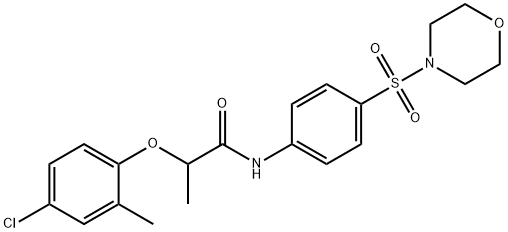 2-(4-chloro-2-methylphenoxy)-N-(4-morpholin-4-ylsulfonylphenyl)propanamide Struktur