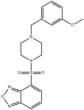 4-[4-[(3-methoxyphenyl)methyl]piperazin-1-yl]sulfonyl-2,1,3-benzoxadiazole Struktur