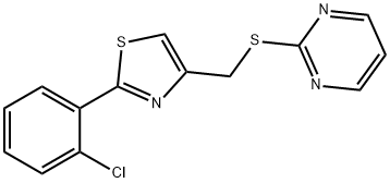 2-(2-chlorophenyl)-4-(pyrimidin-2-ylsulfanylmethyl)-1,3-thiazole Struktur