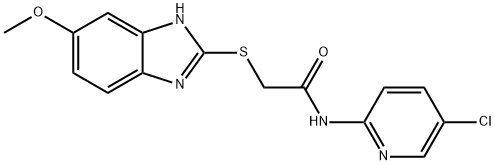 N-(5-chloropyridin-2-yl)-2-[(6-methoxy-1H-benzimidazol-2-yl)sulfanyl]acetamide Struktur