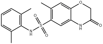 N-(2,6-dimethylphenyl)-7-methyl-3-oxo-4H-1,4-benzoxazine-6-sulfonamide Struktur