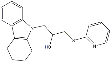 1-pyridin-2-ylsulfanyl-3-(1,2,3,4-tetrahydrocarbazol-9-yl)propan-2-ol Struktur