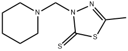 5-methyl-3-(piperidin-1-ylmethyl)-1,3,4-thiadiazole-2-thione Struktur