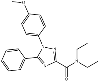 N,N-diethyl-1-(4-methoxyphenyl)-5-phenyl-1,2,4-triazole-3-carboxamide Struktur