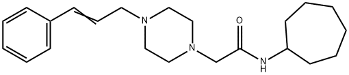 N-cycloheptyl-2-[4-[(E)-3-phenylprop-2-enyl]piperazin-1-yl]acetamide Struktur