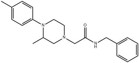 N-benzyl-2-[3-methyl-4-(4-methylphenyl)piperazin-1-yl]acetamide Struktur