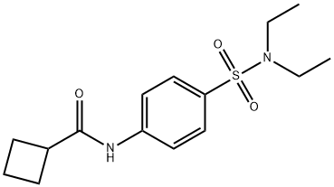 N-[4-(diethylsulfamoyl)phenyl]cyclobutanecarboxamide Struktur