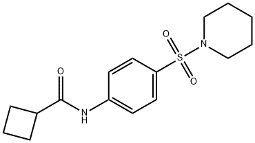 N-(4-piperidin-1-ylsulfonylphenyl)cyclobutanecarboxamide Struktur