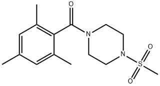 (4-methylsulfonylpiperazin-1-yl)-(2,4,6-trimethylphenyl)methanone Struktur