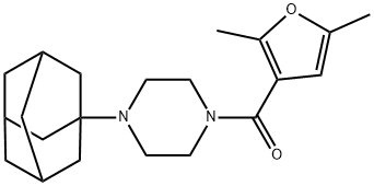 [4-(1-adamantyl)piperazin-1-yl]-(2,5-dimethylfuran-3-yl)methanone Struktur