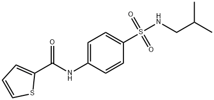 N-[4-(2-methylpropylsulfamoyl)phenyl]thiophene-2-carboxamide Struktur