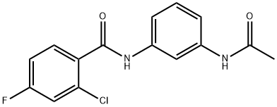 N-(3-acetamidophenyl)-2-chloro-4-fluorobenzamide Struktur