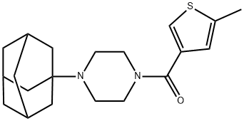 [4-(1-adamantyl)piperazin-1-yl]-(5-methylthiophen-3-yl)methanone Struktur