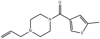 (5-methylthiophen-3-yl)-(4-prop-2-enylpiperazin-1-yl)methanone Struktur