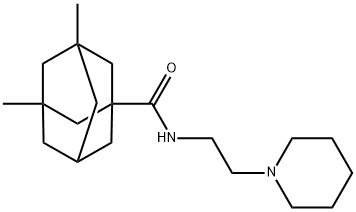 3,5-dimethyl-N-(2-piperidin-1-ylethyl)adamantane-1-carboxamide Struktur