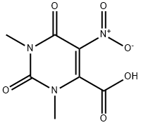 1,3-dimethyl-5-nitro-2,6-dioxopyrimidine-4-carboxylic acid Struktur