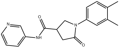 1-(3,4-dimethylphenyl)-5-oxo-N-pyridin-3-ylpyrrolidine-3-carboxamide Struktur