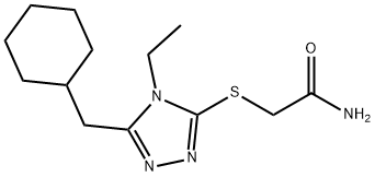 2-[[5-(cyclohexylmethyl)-4-ethyl-1,2,4-triazol-3-yl]sulfanyl]acetamide Struktur