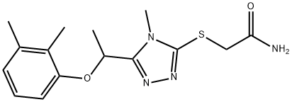 2-[[5-[1-(2,3-dimethylphenoxy)ethyl]-4-methyl-1,2,4-triazol-3-yl]sulfanyl]acetamide Struktur