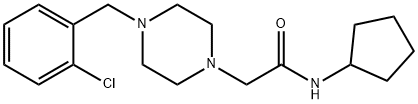 2-[4-[(2-chlorophenyl)methyl]piperazin-1-yl]-N-cyclopentylacetamide Struktur