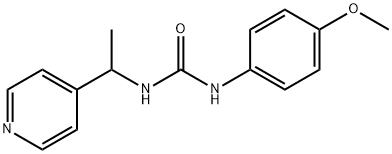 1-(4-methoxyphenyl)-3-(1-pyridin-4-ylethyl)urea Struktur