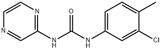 1-(3-chloro-4-methylphenyl)-3-pyrazin-2-ylurea Struktur