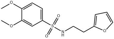 N-[2-(furan-2-yl)ethyl]-3,4-dimethoxybenzenesulfonamide Struktur