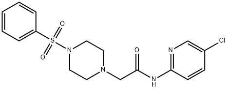 2-[4-(benzenesulfonyl)piperazin-1-yl]-N-(5-chloropyridin-2-yl)acetamide Struktur