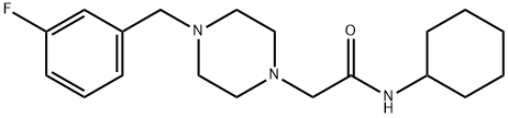 N-cyclohexyl-2-[4-[(3-fluorophenyl)methyl]piperazin-1-yl]acetamide Struktur