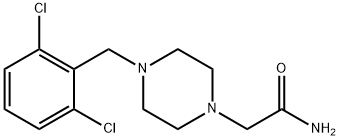 2-[4-[(2,6-dichlorophenyl)methyl]piperazin-1-yl]acetamide Struktur