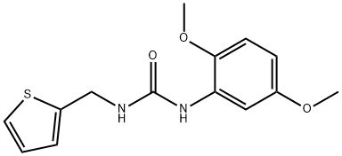 1-(2,5-dimethoxyphenyl)-3-(thiophen-2-ylmethyl)urea Struktur