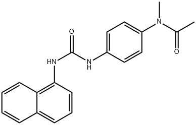 N-methyl-N-[4-(naphthalen-1-ylcarbamoylamino)phenyl]acetamide Struktur