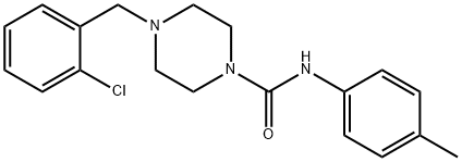 4-[(2-chlorophenyl)methyl]-N-(4-methylphenyl)piperazine-1-carboxamide Struktur