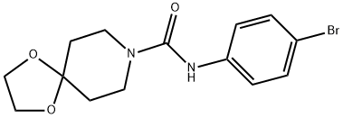 N-(4-bromophenyl)-1,4-dioxa-8-azaspiro[4.5]decane-8-carboxamide Struktur